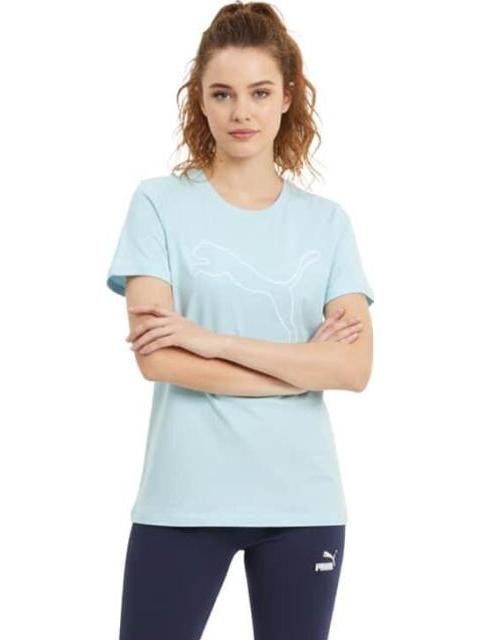 PLAYERA DE ENTRENAMIENTO W TAD ESSENTIAL LOGO TEE AZUL PUMA - Imagen 4