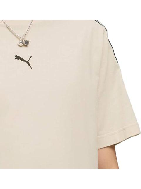 PLAYERA ESS TAPE TEE BEIGE PUMA - Imagen 5