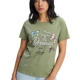 PLAYERA ESTAMPADA AZUL MENTA HOLLY LAND