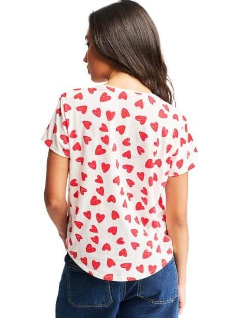 PLAYERA CORAZONES BICOLOR HOLLY LAND - Imagen 4
