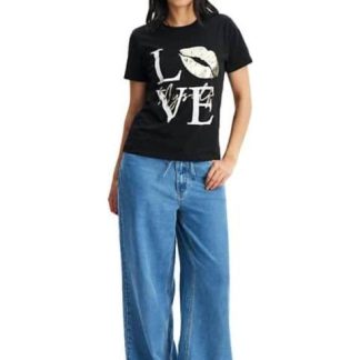 PLAYERA ESTAMPADA BLANCO/NEGRO HOLLY LAND