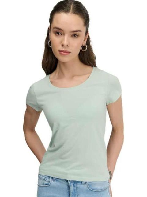 PLAYERA MANGA CORTA AZUL MENTA HOLLY LAND - Imagen 2
