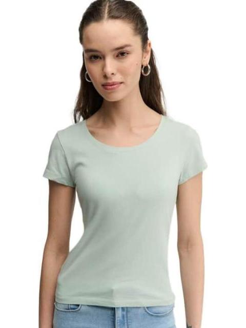 PLAYERA MANGA CORTA AZUL MENTA HOLLY LAND - Imagen 5