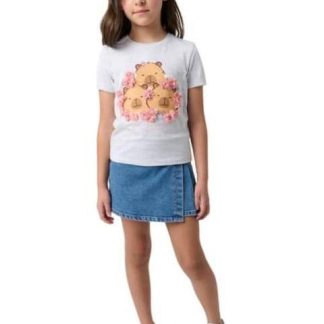 PLAYERA MANGA CORTA GRIS HOLLY LAND KIDS