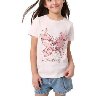 PLAYERA MANGA CORTA ROSA HOLLY LAND KIDS