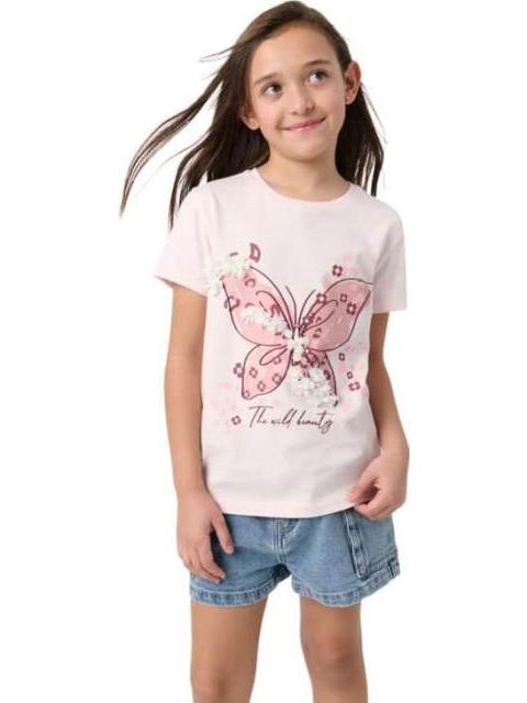 PLAYERA MANGA CORTA ROSA HOLLY LAND KIDS