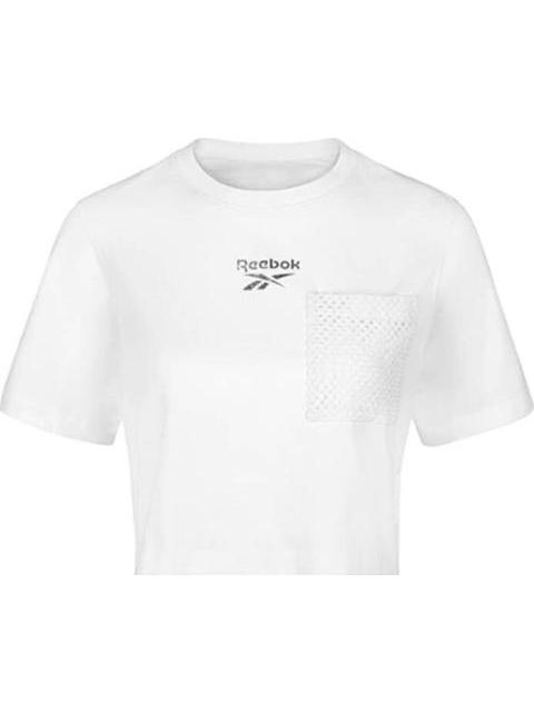 PLAYERA MESH CROPPED T-SHIRT BLANCO REEBOK