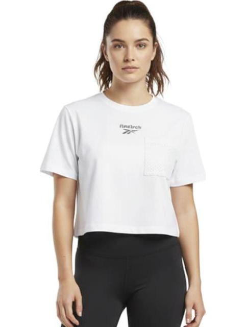 PLAYERA MESH CROPPED T-SHIRT BLANCO REEBOK - Imagen 4