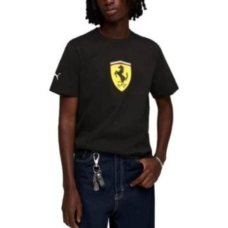 PLAYERA MOTORSPORT FERRARI COLORED SHIELD TEE NEGRO PUMA