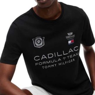 PLAYERA MOTORSPORT TH X CF1 CAR GRAPHIC BLACK TEE NEGRO CADILLAC