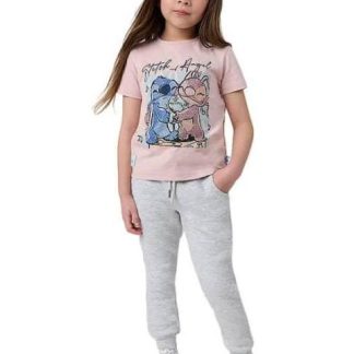 PLAYERA STITCH ANGEL PALO DE ROSA DISNEY