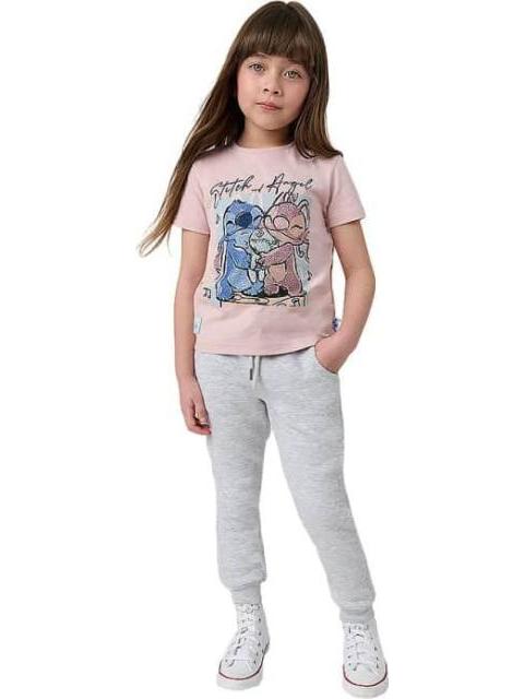 PLAYERA STITCH ANGEL PALO DE ROSA DISNEY