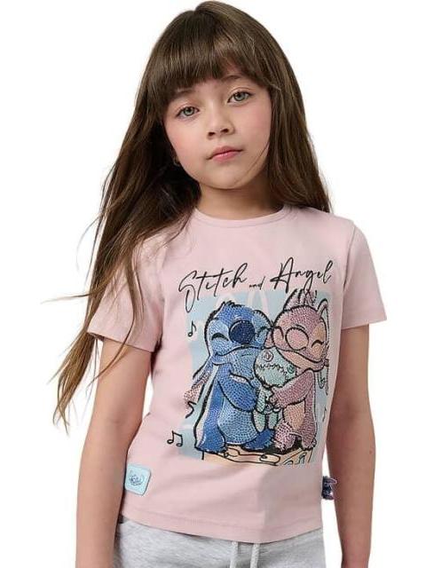 PLAYERA STITCH ANGEL PALO DE ROSA DISNEY - Imagen 4