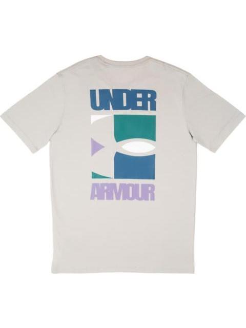 PLAYERA UA M BLOCK LOGO SS GRIS UNDER ARMOUR MEXICO - Imagen 2