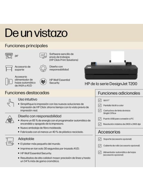 PLOTTER HP DESIGNJET T230 24 COLOR INYECCION DE TINTA PRINT - Imagen 3