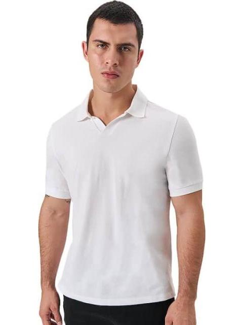 POLO CUELLO ABIERTO BLANCO NEXT CO - Imagen 4