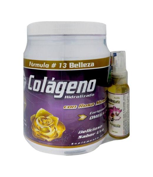 POLVO COLAGENO HIDROLIZADO FORMULA #13 BELLEZA CON ROSA MOSQETA 1 GUMMA CORPORATION