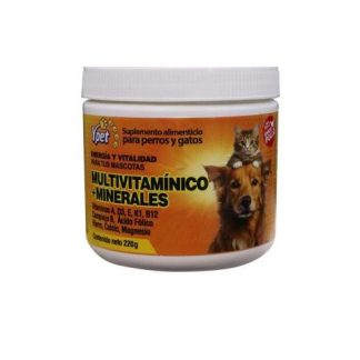POLVO ENERGIA Y VITALIDAD MULTIVITAMINICO + MINERALES SABOR POLLO YPET SUPLEMENTOS ALIMENTICIOS PARA PERROS Y GAT