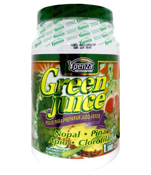 POLVO GREEN JUICE 1.100KG NOPAL PIÑA APIO CLOROFILA SOLO PARA DIABETICOS