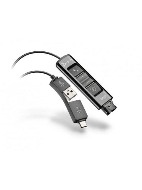 POLY ADAPTADOR DE AUDIO DA85 USB-A-C - QD 4 PIN NEGRO