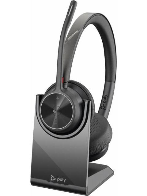 POLY AUDIFONOS CON MICROFONO VOYAGER 4320 MS CON BASE BLUETOOTH INALAMBRICO NEGRO - Imagen 3