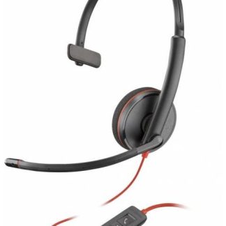 POLY MONOAURAL CON MICROFONO BLACKWIRE 3210 ALAMBRICO USB C NEGRO