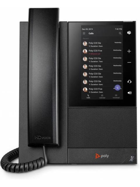 POLY TELEFONO IP CCX 505 5 ALAMBRICO 24 LINEAS ALTAVOZ NEGRO - Imagen 7