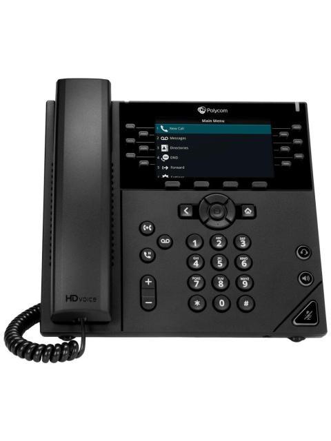 POLY TELEFONO IP CON PANTALLA LCD 4.3 VVX 450 12 LINEAS ALTAVOZ NEGRO