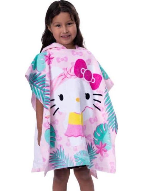 PONCHO CON CAPUCH A PARA ALBERCA INFANTIL 60 CM X 60 CM- 3 A 8 AÑOS MULTICOLOR HELLO KITTY - Imagen 2