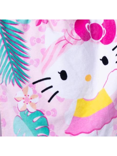 PONCHO CON CAPUCH A PARA ALBERCA INFANTIL 60 CM X 60 CM- 3 A 8 AÑOS MULTICOLOR HELLO KITTY - Imagen 6