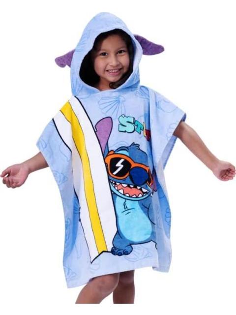 PONCHO CON CAPUCH A PARA ALBERCA INFANTIL 60 CM X 60 CM- 3 A 8 AÑOS MULTICOLOR STITCH - Imagen 3