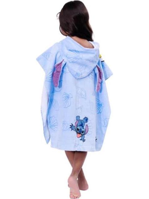 PONCHO CON CAPUCH A PARA ALBERCA INFANTIL 60 CM X 60 CM- 3 A 8 AÑOS MULTICOLOR STITCH - Imagen 4