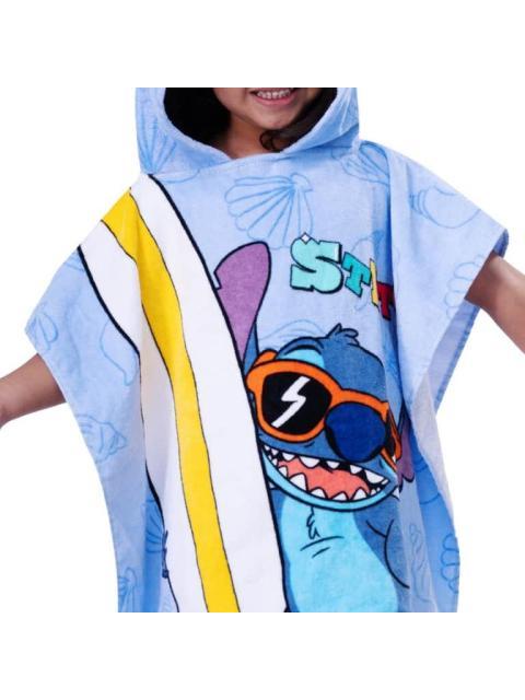 PONCHO CON CAPUCH A PARA ALBERCA INFANTIL 60 CM X 60 CM- 3 A 8 AÑOS MULTICOLOR STITCH - Imagen 6