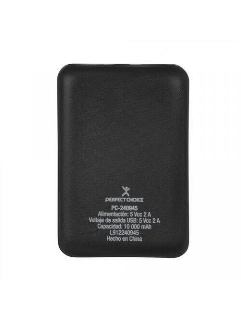 CARGADOR PORTATIL PERFECT CHOICE POWER BANK COMPACTO 10.000MAH NEGRO - Imagen 3