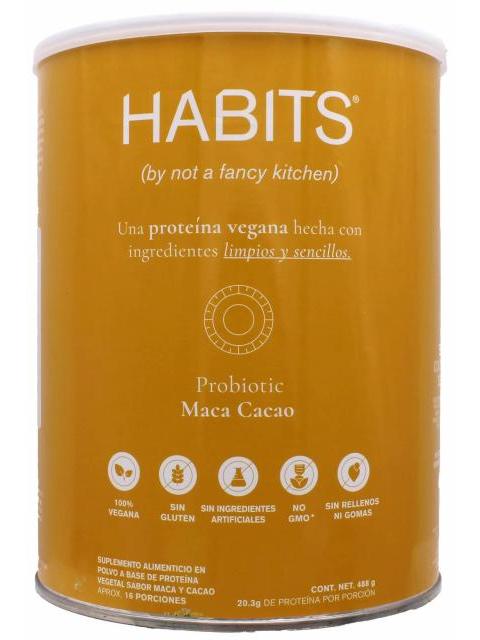 PROTEINA VEGANA MACA CACAO 488 G HABITS