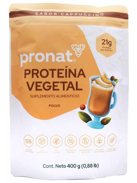 PROTEINA VEGETAL CAPPUCCINO 400 G PRONAT