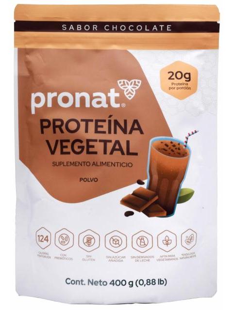 PROTEINA VEGETAL CHOCOLATE 400 G PRONAT
