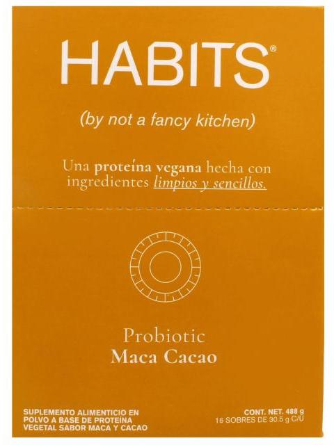 PROTEINA VEGETAL MACA CACAO 30.5 G HABITS P 16