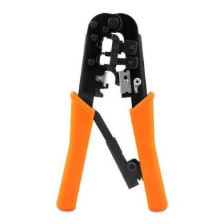 QIAN PINZA PONCHADORA QYZ-042CT RJ-11-RJ-45 NEGRO-NARANJA