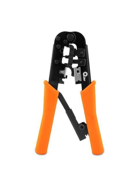 QIAN PINZA PONCHADORA QYZ-042CT RJ-11-RJ-45 NEGRO-NARANJA