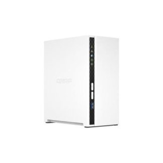 QNAP TS-233 NAS DE 2 BAHIAS ARM CORTEX-A55 2.0GHZ 2GB DRR4 SATA 2X USB 2.0-3.0 BLANCO ? NO INCLUYE DISCOS