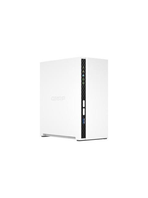 QNAP TS-233 NAS DE 2 BAHIAS ARM CORTEX-A55 2.0GHZ 2GB DRR4 SATA 2X USB 2.0-3.0 BLANCO ? NO INCLUYE DISCOS