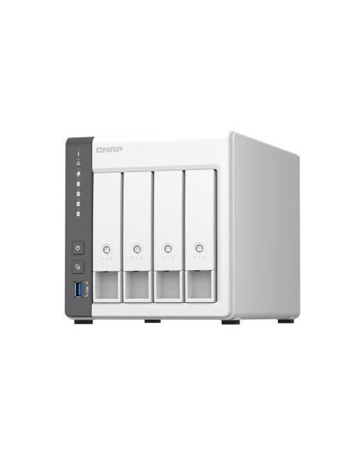 QNAP TS-433 NAS DE 4 BAHIAS ARM CORTEX-A55 2.00GHZ SATA III BLANCO ? NO INCLUYE DISCO DURO