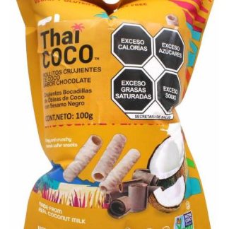 ROLLITOS CRUJIENTES COCO CHOCOLATE 100 G THAI COCO