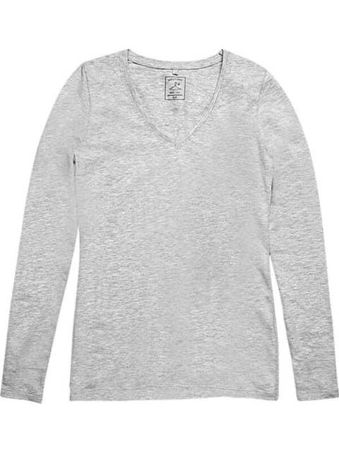 PLAYERA CUELLO V MANGA LARGA GRIS HOLLY LAND - Imagen 4