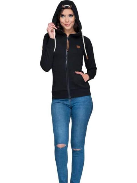 SUDADERA BASICA NEGRO HOLLY LAND - Imagen 5