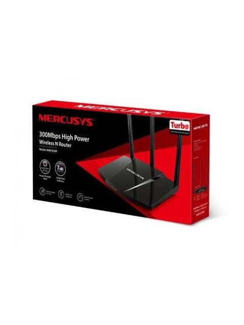 ROUTER MERCUSYS FAST ETHERNET MW330HP ALAMBRICO 300 MBIT-S 3X RJ-45 2.4GHZ 3 ANTENAS EXTERNAS DE 7DBI - Imagen 2