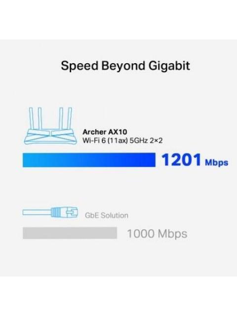 ROUTER TP-LINK GIGABUIT ETHERNET DE BANDA DUAL AX1500 ARCHER AX10 PARA GAMING INALAMBRICO 1500 MBIT-S 5X RJ-45 2.4-5GHZ CON 4 ANTENAS EXTERNA - Imagen 5