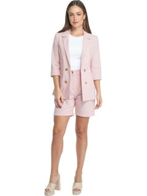 SACO SASTRE RAYAS ROJO YAELI FASHION