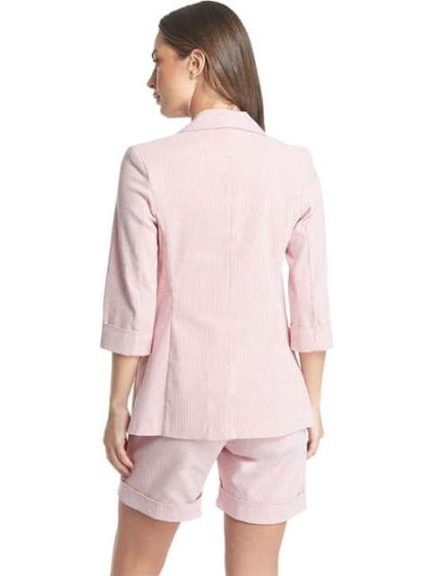 SACO SASTRE RAYAS ROJO YAELI FASHION - Imagen 2